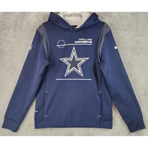 Nike Dallas Cowboys Hoodie Youth Large 14/16 Navy Blue NFL Onfield Dri-FIT